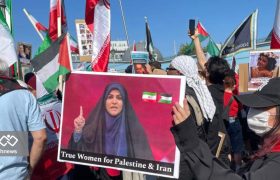 مجاهدین خلق زور زدند، پرچم جمهوری اسلامی در برلین بالا رفت